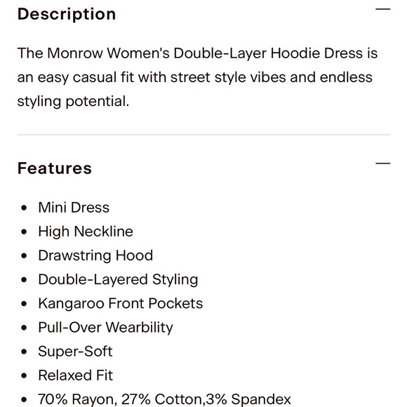 NWOT Monrow Supersoft Double Layer Hoody Dress in Ash Gray (Small) - Picture 7 of 15